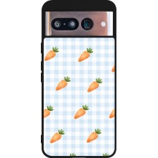 Coque Google Pixel 8 - Silicone rigide noir Easter 2026 Pattern carrots