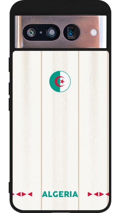 Coque Google Pixel 8 - Silicone rigide noir Maillot de football Algérie 2026 personnalisable