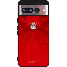 Coque Google Pixel 8 - Silicone rigide noir Maillot de football Égypte 2026 personnalisable