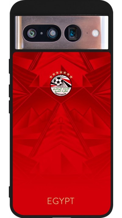 Coque Google Pixel 8 - Silicone rigide noir Maillot de football E?gypte 2026 personnalisable