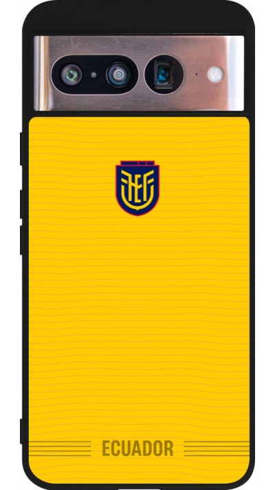 Coque Google Pixel 8 - Silicone rigide noir Maillot de football E?quateur 2026 personnalisable
