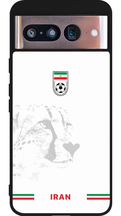 Coque Google Pixel 8 - Silicone rigide noir Maillot de football Iran 2026 personnalisable