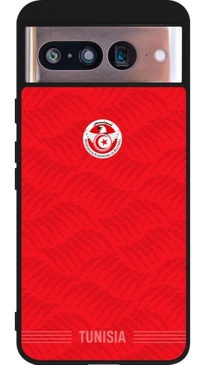 Coque Google Pixel 8 - Silicone rigide noir Maillot de football Tunisie 2026 personnalisable
