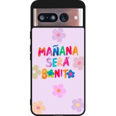 Coque Google Pixel 8 - Silicone rigide noir Karol G Manana sera bonito