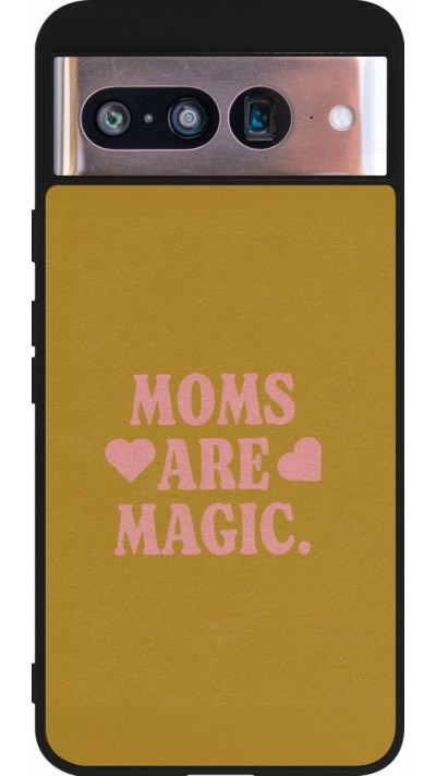 Coque Google Pixel 8 - Silicone rigide noir Mom 2026 Are Magic