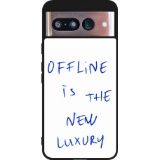 Coque Google Pixel 8 - Silicone rigide noir Offline is the new luxury