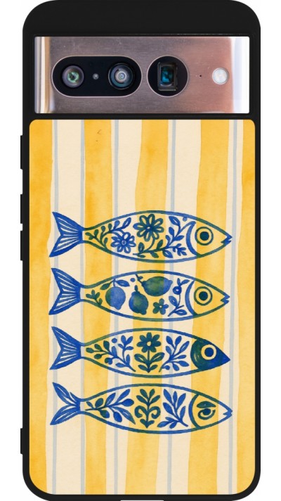 Coque Google Pixel 8 - Silicone rigide noir Portuguese fish 2026