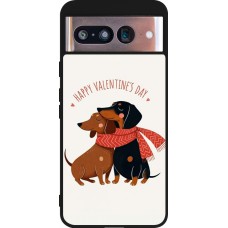 Coque Google Pixel 8 - Silicone rigide noir Saint Valentines Day 26 Happy Valentine