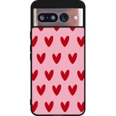 Google Pixel 8 Case Hülle - Silikon schwarz Saint Valentines Day 26 Pattern heart