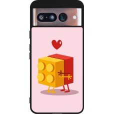 Coque Google Pixel 8 - Silicone rigide noir Saint Valentines Day 26 Puzzle