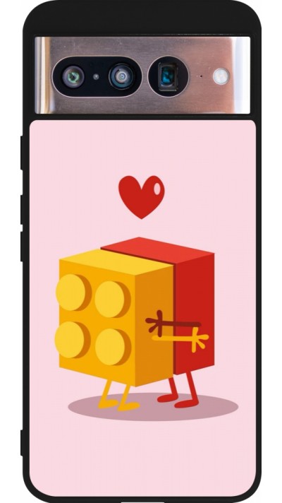 Coque Google Pixel 8 - Silicone rigide noir Saint Valentines Day 26 Puzzle