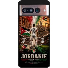 Coque Google Pixel 8 - Silicone rigide noir Football Jordanie splash 2026