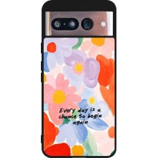 Google Pixel 8 Case Hülle - Silikon schwarz Every day is a chance Spring 2026
