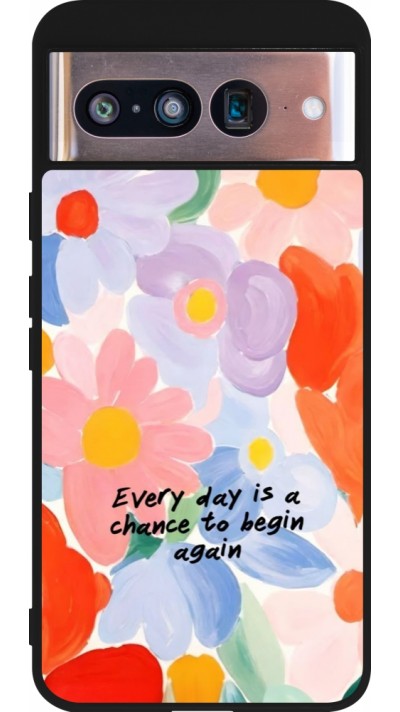 Coque Google Pixel 8 - Silicone rigide noir Every day is a chance 2026