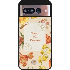 Coque Google Pixel 8 - Silicone rigide noir Trust the process 2026