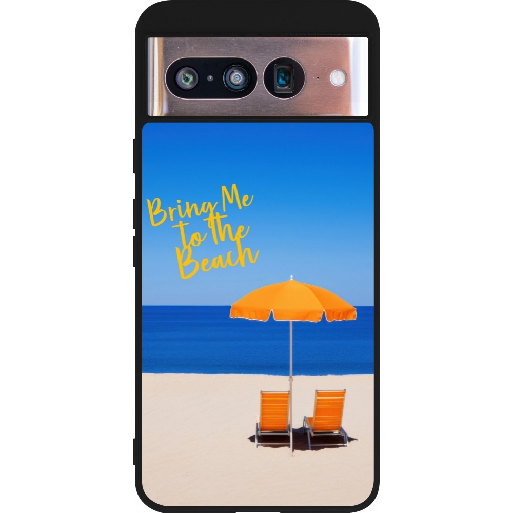 Coque Google Pixel 8 - Silicone rigide noir Summer 2025 Bring me to the beach