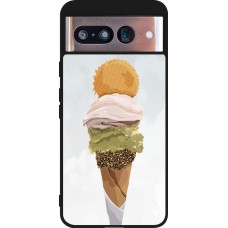 Coque Google Pixel 8 - Silicone rigide noir Summer 2025 Cornet
