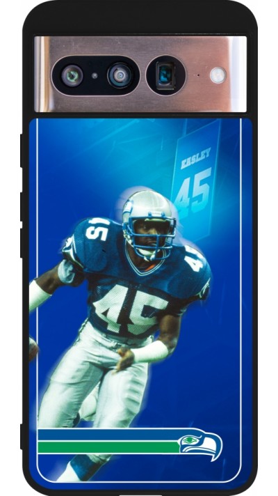 Coque Google Pixel 8 - Silicone rigide noir Super Bowl 26 Seattle 1
