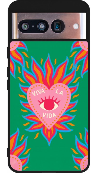 Coque Google Pixel 8 - Silicone rigide noir Viva la vida 2026