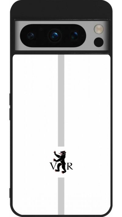 Google Pixel 8 Pro Case Hülle - Silikon schwarz Kanton AR weiss