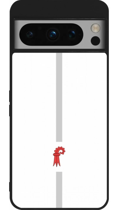 Google Pixel 8 Pro Case Hülle - Silikon schwarz Kanton BL weiss