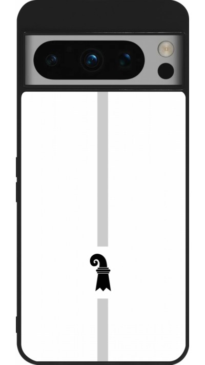 Google Pixel 8 Pro Case Hülle - Silikon schwarz Kanton BS weiss