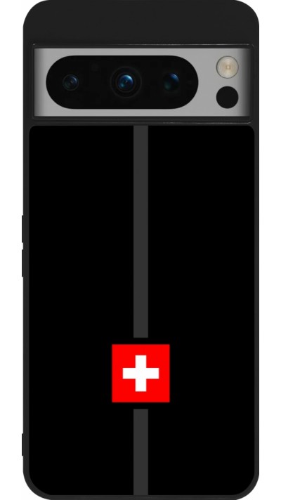 Google Pixel 8 Pro Case Hülle - Silikon schwarz Kanton CH schwarz