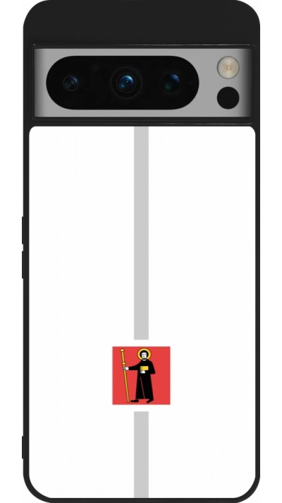 Google Pixel 8 Pro Case Hülle - Silikon schwarz Kanton GL weiss