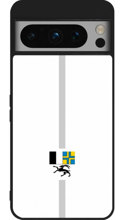 Google Pixel 8 Pro Case Hülle - Silikon schwarz Kanton GR weiss