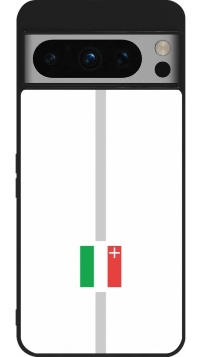 Google Pixel 8 Pro Case Hülle - Silikon schwarz Kanton NE weiss