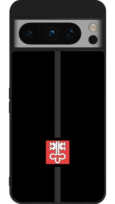 Google Pixel 8 Pro Case Hülle - Silikon schwarz Kanton NW schwarz