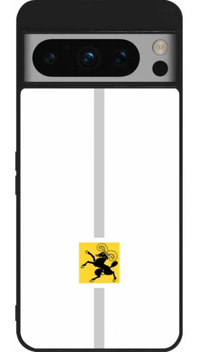 Google Pixel 8 Pro Case Hülle - Silikon schwarz Kanton SH weiss