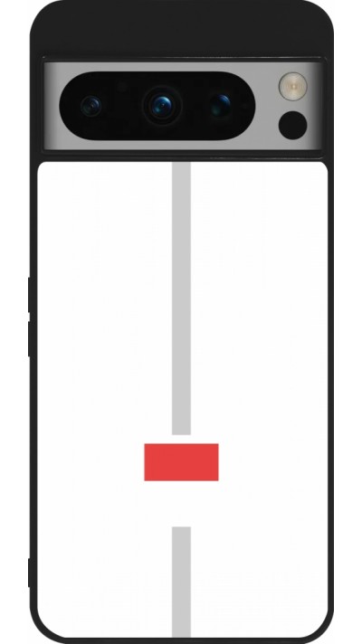 Google Pixel 8 Pro Case Hülle - Silikon schwarz Kanton SO weiss