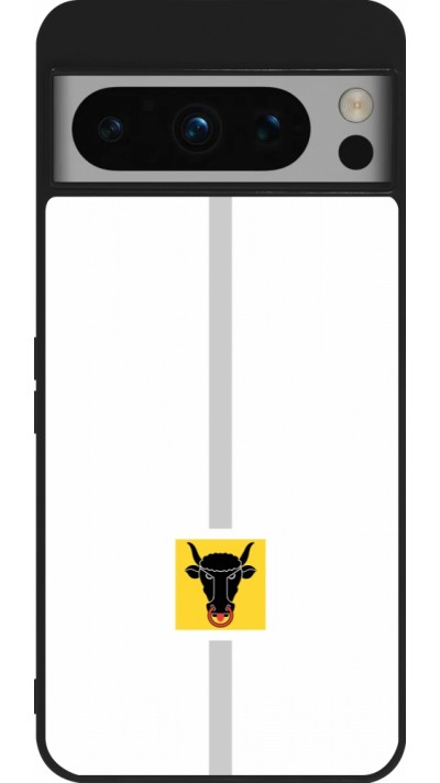 Google Pixel 8 Pro Case Hülle - Silikon schwarz Kanton UR weiss