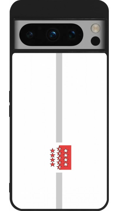 Google Pixel 8 Pro Case Hülle - Silikon schwarz Kanton VS weiss