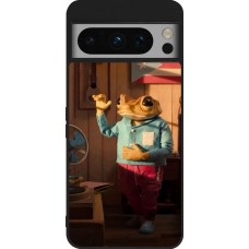 Google Pixel 8 Pro Case Hülle - Silikon schwarz Dancing frog DTMF