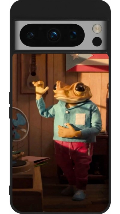 Google Pixel 8 Pro Case Hülle - Silikon schwarz Dancing frog DTMF