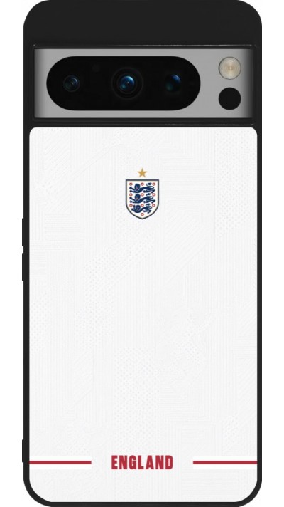 Coque Google Pixel 8 Pro - Silicone rigide noir Maillot de football Angleterre 2026 personnalisable