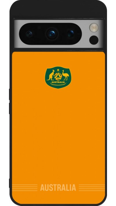 Coque Google Pixel 8 Pro - Silicone rigide noir Maillot de football Australie 2026 personnalisable