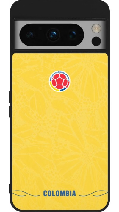 Coque Google Pixel 8 Pro - Silicone rigide noir Maillot de football Colombie 2026 personnalisable