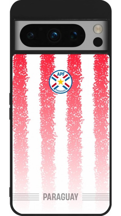 Coque Google Pixel 8 Pro - Silicone rigide noir Maillot de football Paraguay 2026 personnalisable