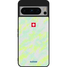 Coque Google Pixel 8 Pro - Silicone rigide noir Maillot de football Suisse Away 2026 personnalisable