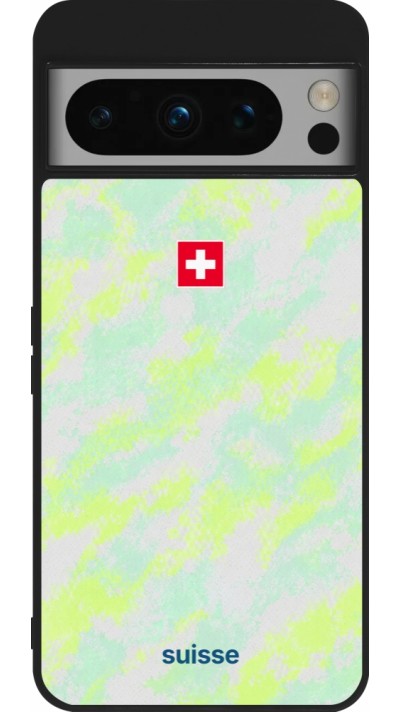 Coque Google Pixel 8 Pro - Silicone rigide noir Maillot de football Suisse Away 2026 personnalisable