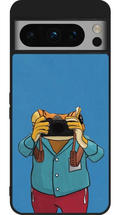 Google Pixel 8 Pro Case Hülle - Silikon schwarz Frog with camera DTMF