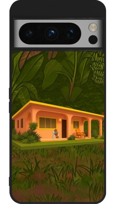 Google Pixel 8 Pro Case Hülle - Silikon schwarz Benitos house DTMF