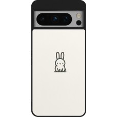 Coque Google Pixel 8 Pro - Silicone rigide noir Minimal bunny cutie
