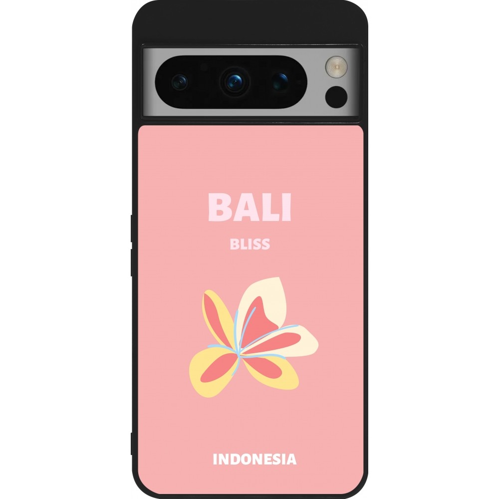 Coque Google Pixel 8 Pro - Silicone rigide noir Pop Summer Destination Bali