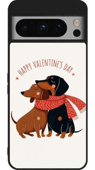 Google Pixel 8 Pro Case Hülle - Silikon schwarz Saint Valentines Day 26 Happy Valentine