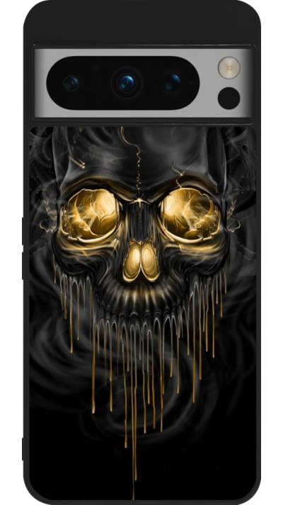 Coque Google Pixel 8 Pro - Silicone rigide noir Skull 02