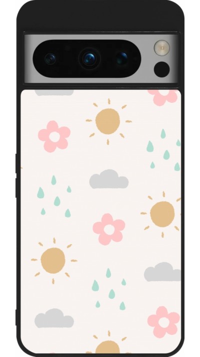 Coque Google Pixel 8 Pro - Silicone rigide noir Spring 23 weather